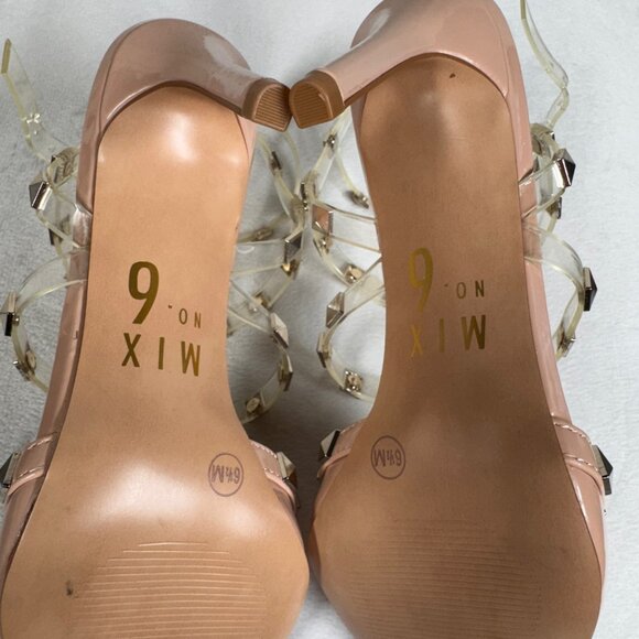Title: Mix No. 6 Light Pink/Beige Studded Patent Pumps – Size 6.5 - Picture 5 of 9